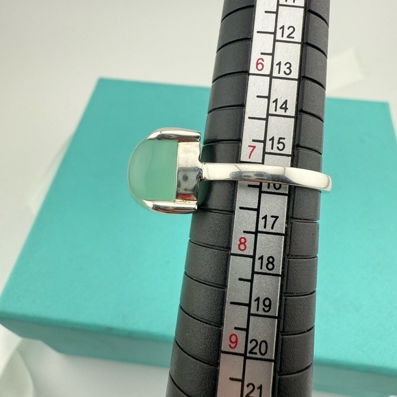 Tiffany & Co. 8ct Chrysoprase Sugar Stack Ring in Sterling Silver Paloma Picasso - Picture 10 of 10